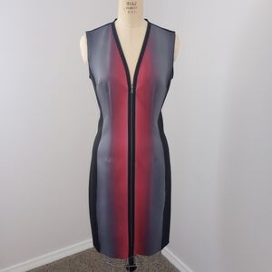 Tahari Classic Multicolor Dress With Zipper
